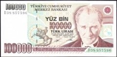 7.Emisyon 2.Tertip 100000 Lira D38 857596 Çilaltı Çil