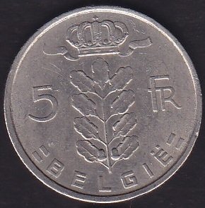 Belçika 5 Frank 1975