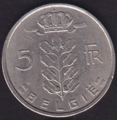 Belçika 5 Frank 1975