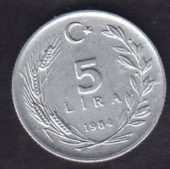 1984 Yılı 5 Lira