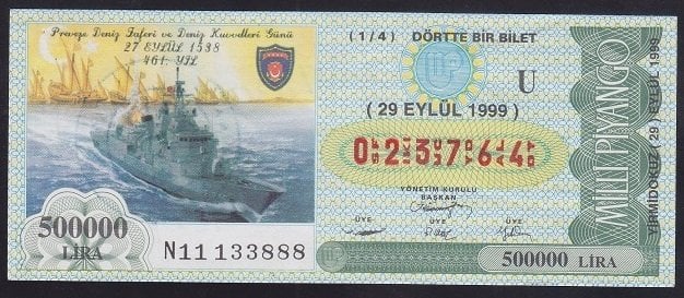 1999 29 EYLÜL ÇEYREK BİLET