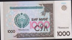 Özbekistan 1000 Sum 2001 Çil Pick 82