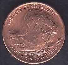 1980 YILI 5 KURUŞ FAO ÇİLALTI ÇİL BALIKÇILIK