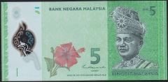 Malezya 5 Ringgit Çil Polimer Pick 52c