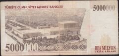7.Emisyon 5 000 000 Lira E24 493838 Çok Temiz