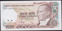 7.Emisyon 4.Tertip 5000 Lira I17 469477 Ççt +