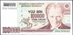 7.Emisyon 2.Tertip 100000 Lira D36 708942 Çilaltı Çil
