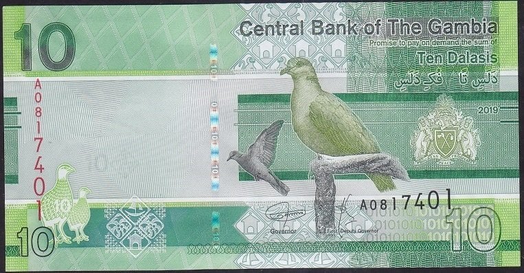 Gambia 10 Dalasis 2019 Çilaltı Çil