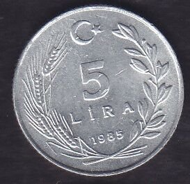 1985 Yılı 5 Lira