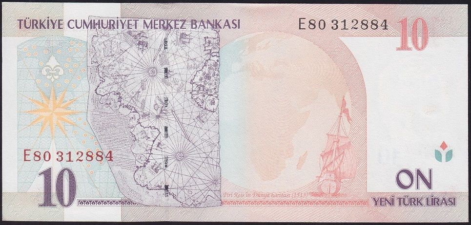 8.Emisyon 10 YTL E80 312884 Çil