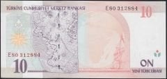8.Emisyon 10 YTL E80 312884 Çil