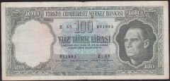 5.Emisyon 5.Tertip 100 Lira Z65 031993 Çok Temiz