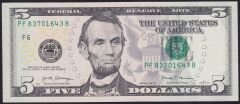 Amerika 5 Dolar 2017 Çilaltı