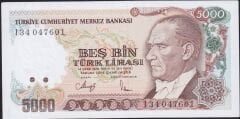 7.Emisyon 4.Tertip 5000 Lira I34 047601 Çilaltı Çil