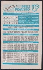1993 19 KASIM PİYANGO LİSTESİ