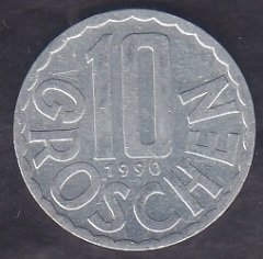 Avusturya 10 Groschen 1990