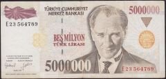 7.Emisyon 5 000 000 Lira E23 564789 Çok Temiz