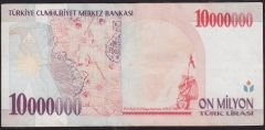 7.Emisyon 10 000 000 Lira B69 880351 Çok Çok Temiz