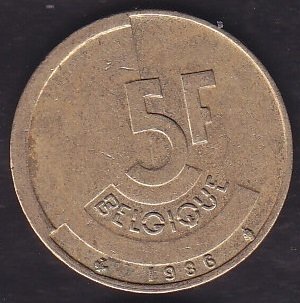 Belçika 5 Frank 1986