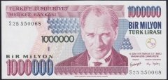 7.EMİSYON 3.TERTİP 1 000 000 LİRA S25 550068 ÇİL