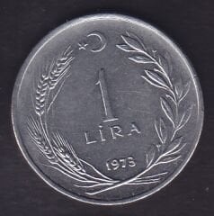 1973 Yılı 1 Lira Ters
