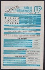1993 30 AĞUSTOS PİYANGO LİSTESİ