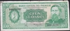 Paraguay 100 Guaraines 1952 Haliyle Pick205