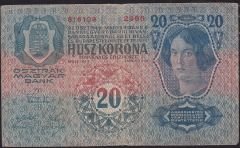 Avusturya Macaristan 20 Korona 1913 Çok Temiz