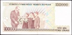 7.Emisyon 1.Tertip 100000 Lira C57 713476 C Serisinin son numarasıÇok Temiz +