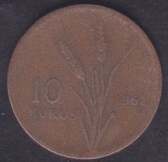 1962 Yılı 10 Kuruş Temiz