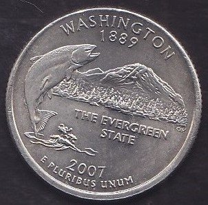 AMERİKA ÇEYREK DOLAR 2007 - WASHİNGTON EYALETİ