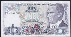 7.EMİSYON 1.TERTİP 1000 LİRA A53 281948 ÇİLALTI ÇİL