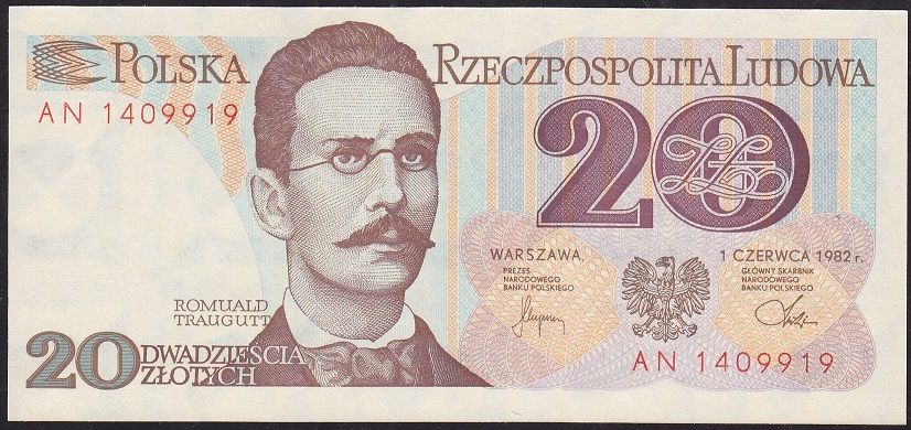 Polonya 20 Zloty 1982 Çilaltı Çil Pick 149b