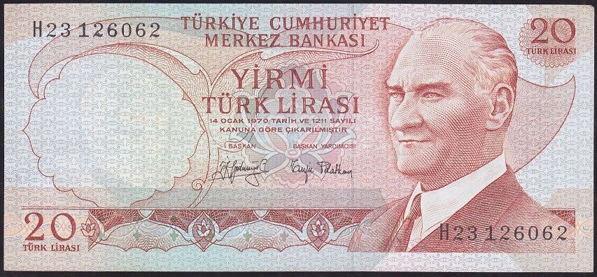 6.Emisyon 3.Tertip 20 Lira H23 126062 Çilaltı