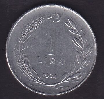1974 Yılı 1 Lira Düz