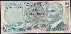 6.Emisyon 2.Tertip 10 Lira K89 216254 Çilaltı