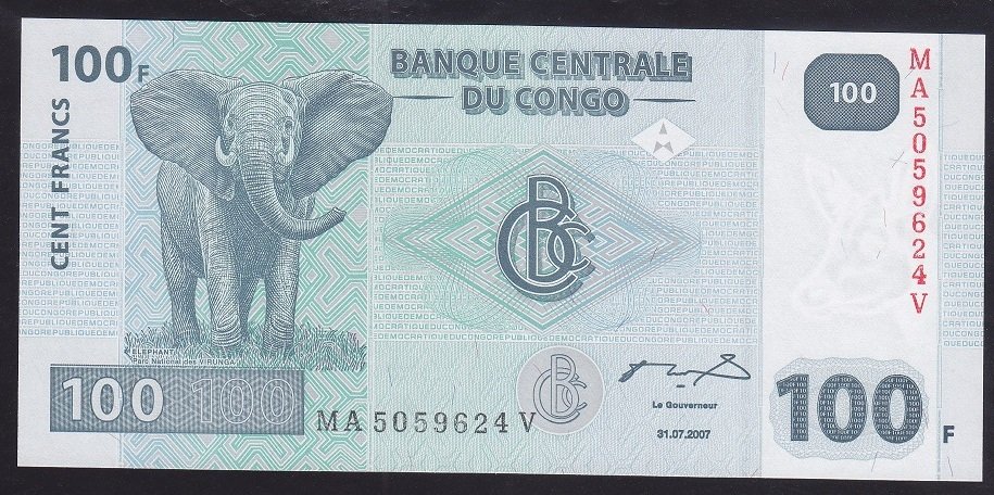 KONGO 100 FRANK 2007 ÇİL (MA)