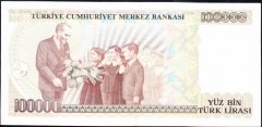 7.Emisyon 1.Tertip 100000 Lira C43 958021 Çok Çok Temiz Çilaltı
