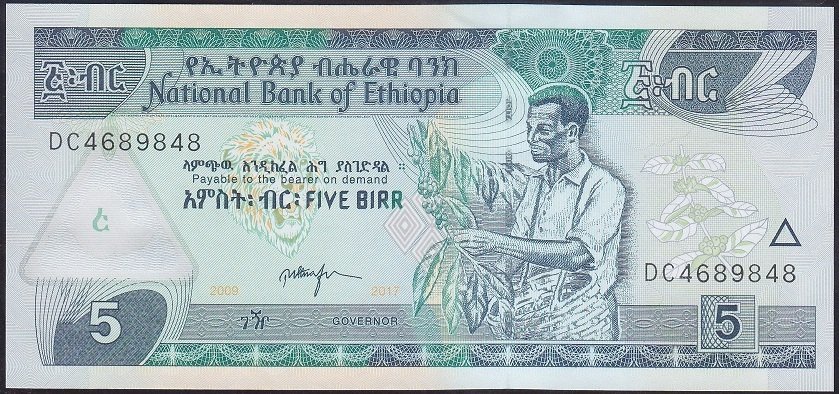 ETİYOPYA 5 BIRR 2017 ÇİL