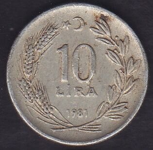 1981 Yılı 10 Lira