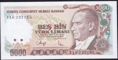 7.Emisyon 4.Tertip 5000 Lira I16 237755 Çil