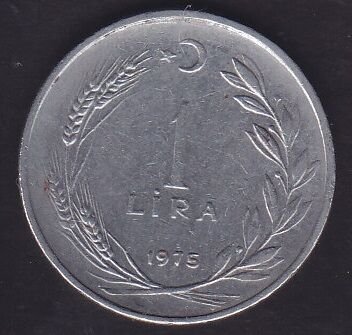 1975 Yılı 1 Lira Düz