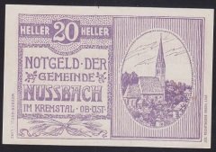 AVUSTURYA 20 HELLER NOTGELD 1920 ÇİL