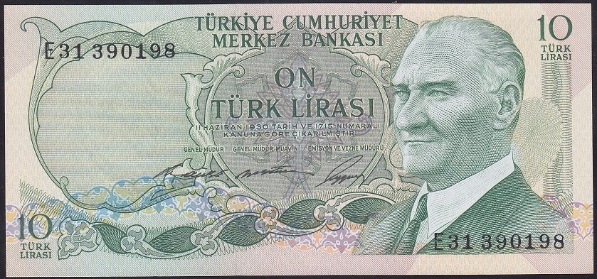 6.EMİSYON 1.TERTİP 10 LİRA E31 390198 ÇİLALTI ÇİL