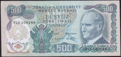 6.Emisyon 2.Tertip 500 Lira N15 100189 Ççt+