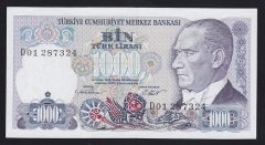 7.EMİSYON 1.TERTİP 1000 LİRA D01 287324 ÇÇT