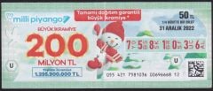 2022 31 Aralık Çeyrek Bilet - U Serisi