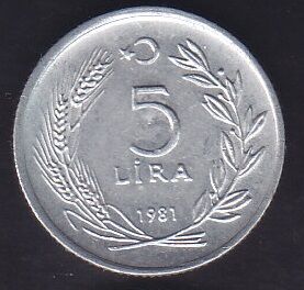 1981 Yılı 5 Lira