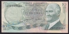 6.EMİSYON 2.TERTİP 10 LİRA J10 039560 ÇOK ÇOK TEMİZ