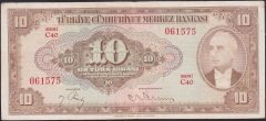 4.Emisyon 2.Tertip 10 Lira C40 061575 Çok Temiz +